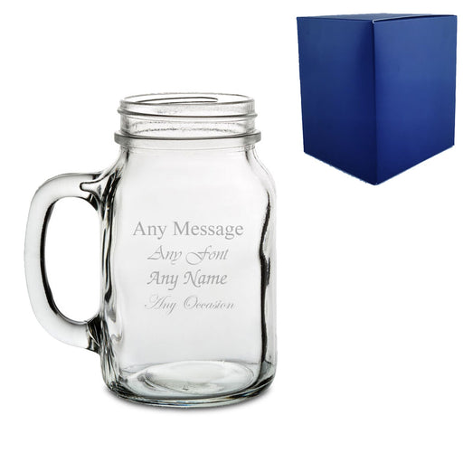 Engraved Tennessee Handled Jar 22oz Mason Cocktail Glass - The Gift Cabin UK