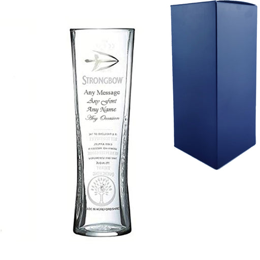 Engraved Strongbow Pint Glass with Gift Box - The Gift Cabin UK