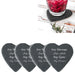 Engraved Set of 4 Heart Shape Slate Coasters - The Gift Cabin UK