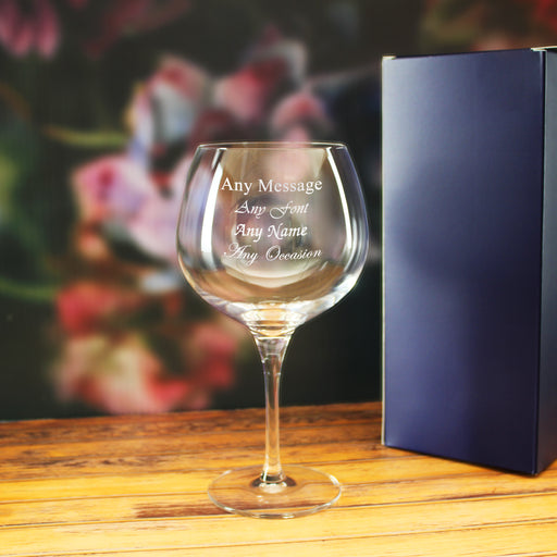 Engraved 24oz Primeur Gin Balloon Glass with Gift Box - The Gift Cabin UK