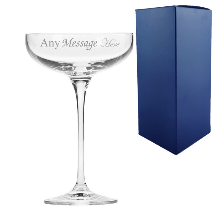 Engraved 240ml Infinity Champagne Saucer With Gift Box - The Gift Cabin UK