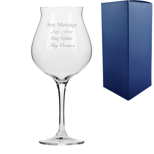 Personalised Engraved 760ml Infinity Cocktail Glass Gift Box Wedding Birthday Christmas - The Gift Cabin UK