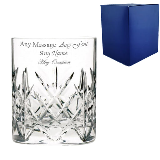 Engraved 320ml Flamenco Crystalite Full Cut Whisky Tumbler With Gift Box - The Gift Cabin UK