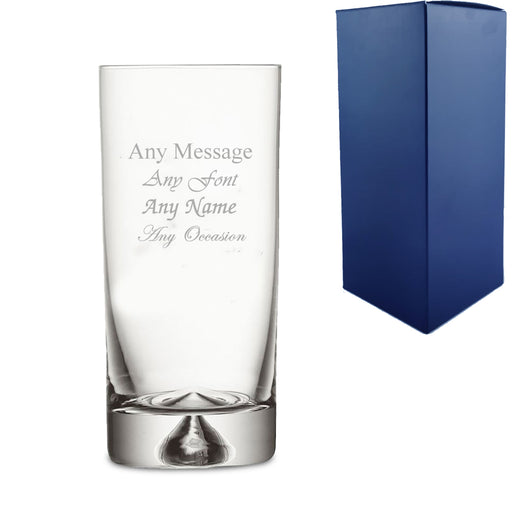 Engraved 300ml Dimple Base High Ball With Gift Box - The Gift Cabin UK