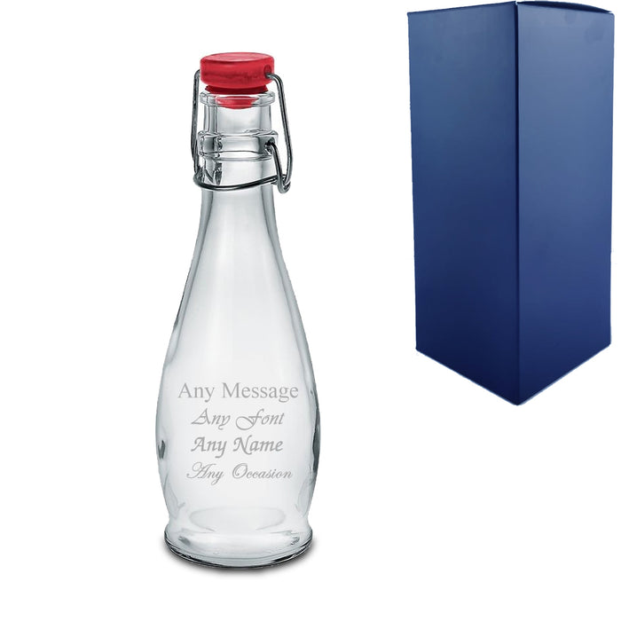 Engraved 355ml Round Red Cap Swing Top Bottle Image 2