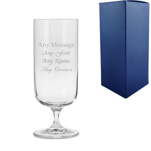 Engraved 14oz Footed Beer Glass With Gift Box - The Gift Cabin UK