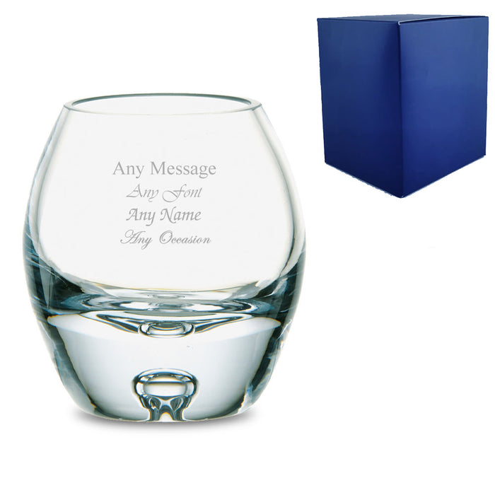 Engraved 10.5cm Handmade Bubble Base Candle Holder With Gift Box - The Gift Cabin UK