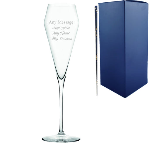 Engraved Edge Champagne Flute 7.5oz With Gift Box - The Gift Cabin UK