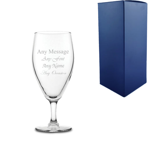 Engraved Imperial Stemmed Beer Glass 16.25oz With Gift Box - The Gift Cabin UK