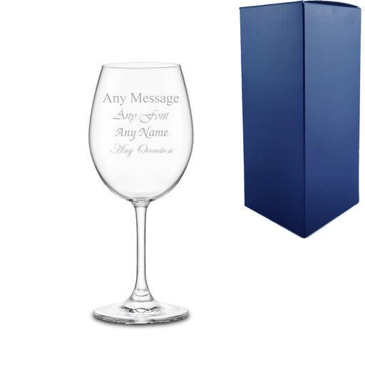 Engraved 490ml Nadia Wine Glass with Gift Box - The Gift Cabin UK