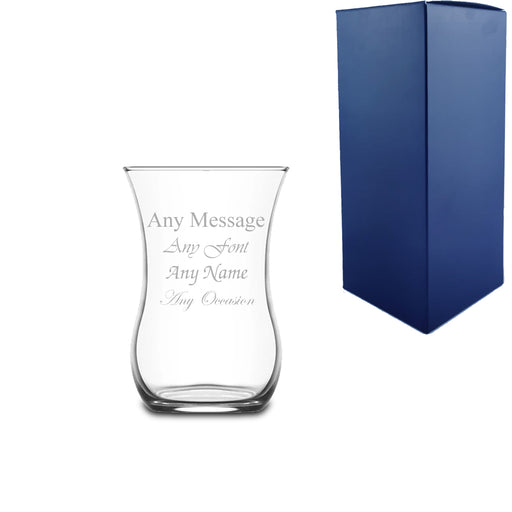 Engraved 115ml Klasik Tea Glass With Gift Box - The Gift Cabin UK