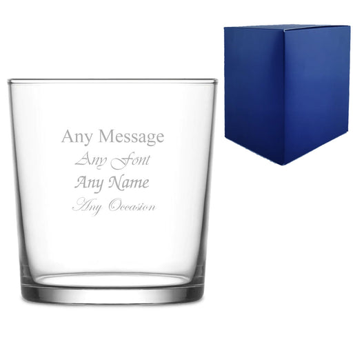 Engraved 345ml Bodega Tumbler Glass With Gift Box - The Gift Cabin UK