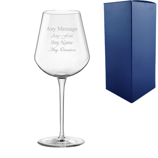 Engraved 560ml Inalto Uno Wine Glass With Gift Box - The Gift Cabin UK