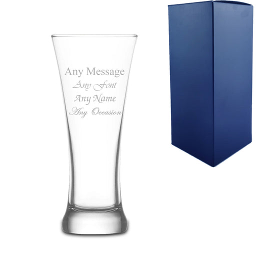 Engraved 380ml Sorgum Pint Beer Glass With Gift Box - The Gift Cabin UK