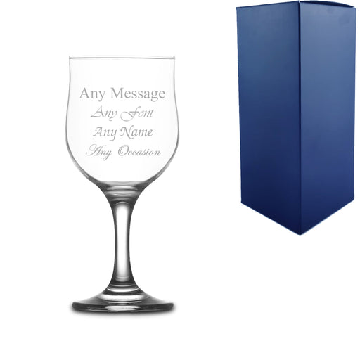 Engraved 200ml Nevakar Wine Glass With Gift Box - The Gift Cabin UK