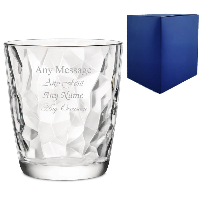 Engraved 300ml Diamond Whisky Glass With Gift Box - The Gift Cabin UK