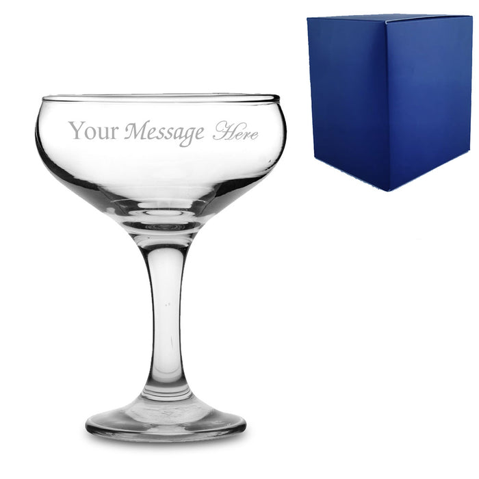 Engraved 200ml Vintage Champagne Saucer With Gift Box - The Gift Cabin UK