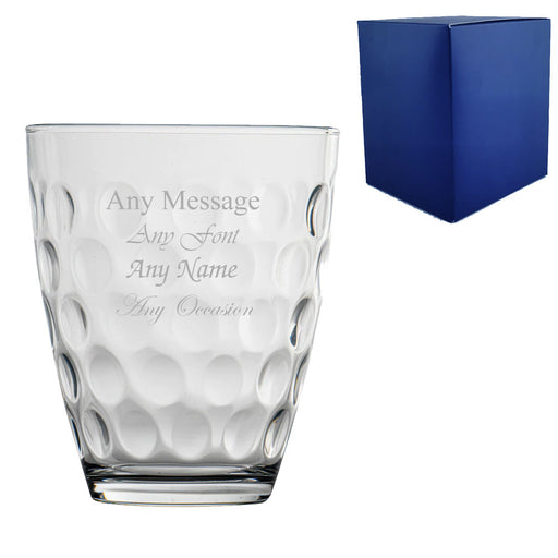 Engraved 390ml Dimpled Dots Tumbler With Gift Box - The Gift Cabin UK