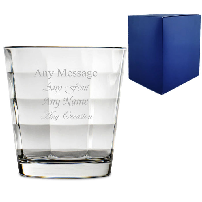 Engraved 240ml Cube Whiskey Glass With Gift Box - The Gift Cabin UK