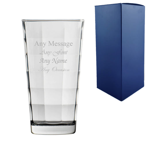 Engraved 365ml Cube Hiball Glass With Gift Box - The Gift Cabin UK