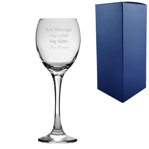 Engraved 245ml Classic White Wine Glass With Gift Box - The Gift Cabin UK