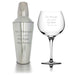 Engraved Cocktail Shaker with Strainer and Juniper Gin Balloon Glass - The Gift Cabin UK