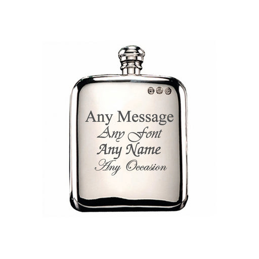 Engraved 4oz Pewter Hip Flask - The Gift Cabin UK