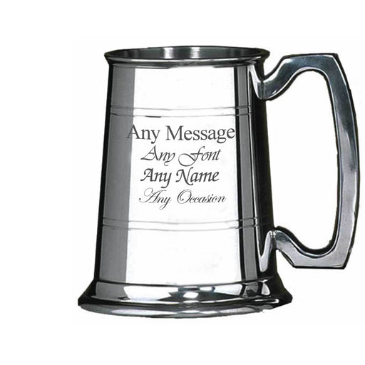 Engraved 10oz Half Pint Pewter Tankard - The Gift Cabin UK