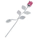 Engraved Silver Plated Pink Rose with Pendant - The Gift Cabin UK