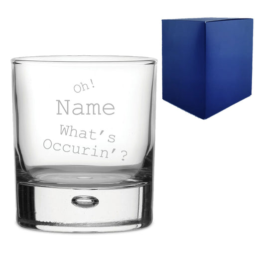 Engraved Novelty Bubble Whisky Tumbler With Gift Box - The Gift Cabin UK