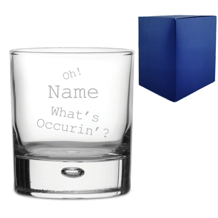 Engraved Novelty Bubble Whisky Tumbler With Gift Box - The Gift Cabin UK