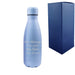 Engraved Blue 350ml Thermal Bottle, Personalise with Any Message or Name - The Gift Cabin UK