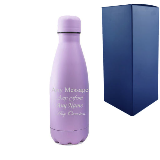 Engraved Purple 350ml Thermal Bottle - The Gift Cabin UK