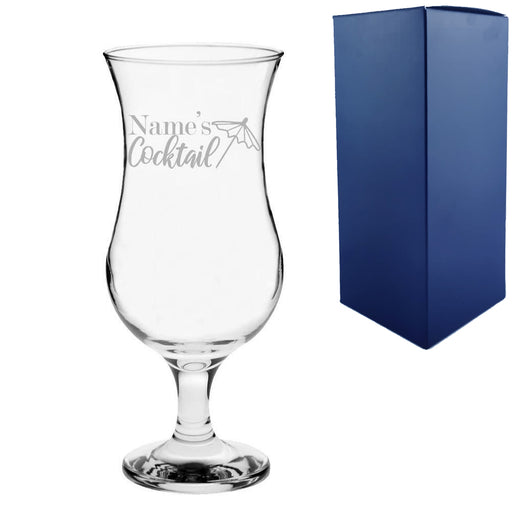 Engraved Name's Cocktail Hurricane Glass - The Gift Cabin UK