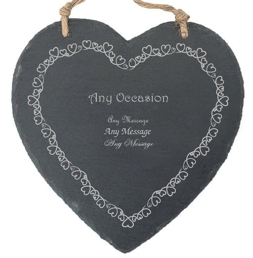 Personalised engraved Memo Board - Heartstring Border - The Gift Cabin UK