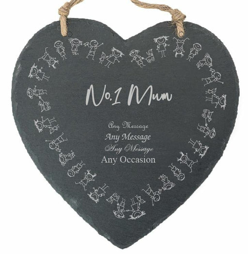 Personalised engraved Mothers Day,  No1 Mum Memo Board - Children Border - The Gift Cabin UK