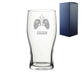 Personalised Engraved Pint Glass with Gaming Controller Name Design, Gift Boxed. - The Gift Cabin UK