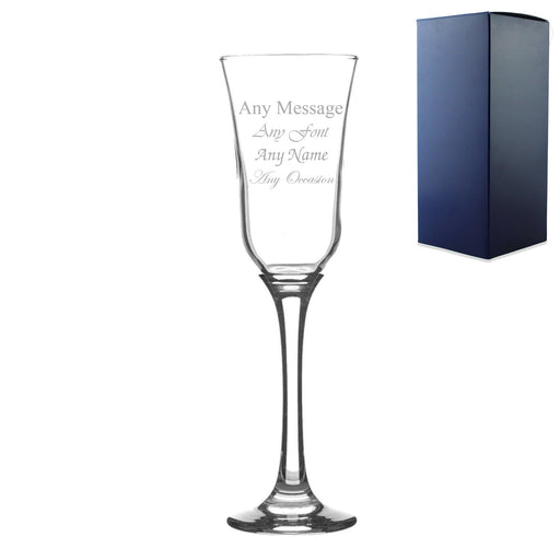 Engraved 225ml Tromba Champagne Flute with Gift Box - The Gift Cabin UK