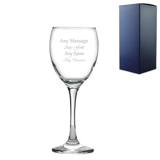 Engraved 340ml Classic Red Wine Glass with Gift Box - The Gift Cabin UK