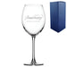 Engraved Happy Anniversary Wine Glass, Any Message, 19oz Enoteca, Script Design - The Gift Cabin UK