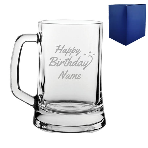 Engraved Happy Birthday Beer Mug, Gift Boxed - The Gift Cabin UK