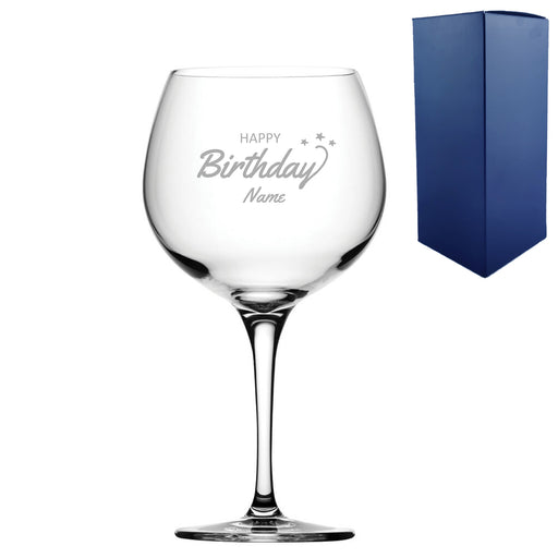 Engraved Happy Birthday Gin Balloon, Gift Boxed - The Gift Cabin UK