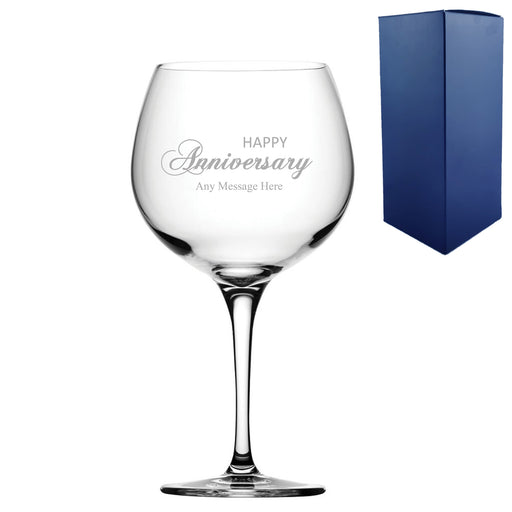 Engraved Anniversary Gin Balloon, Gift Boxed - The Gift Cabin UK