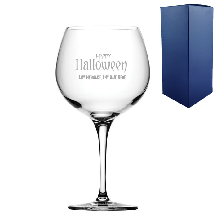 Engraved Happy Halloween Gin Balloon, Gift Boxed - The Gift Cabin UK