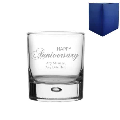 Engraved Anniversary Bubble Whisky, Gift Boxed - The Gift Cabin UK