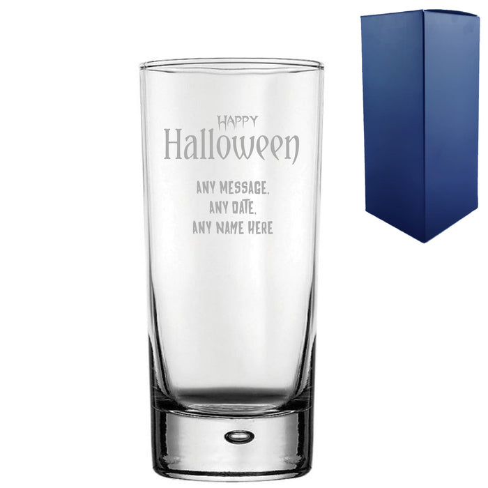 Engraved Happy Halloween Bubble Hiball, Gift Boxed - The Gift Cabin UK