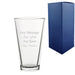 Engraved City Long Drink Glass 12oz/354ml, Any Message - The Gift Cabin UK