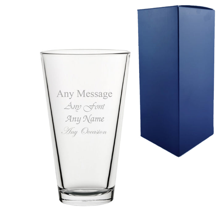 Engraved City Long Drink Glass 12oz/354ml, Any Message - The Gift Cabin UK