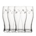 Engraved American Football Pattern Pint Glass Set of 4, 20oz Tulip Glasses - The Gift Cabin UK