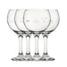 Engraved Chicken Pattern Gin Balloon Set of 4 22.5oz Glasses - The Gift Cabin UK